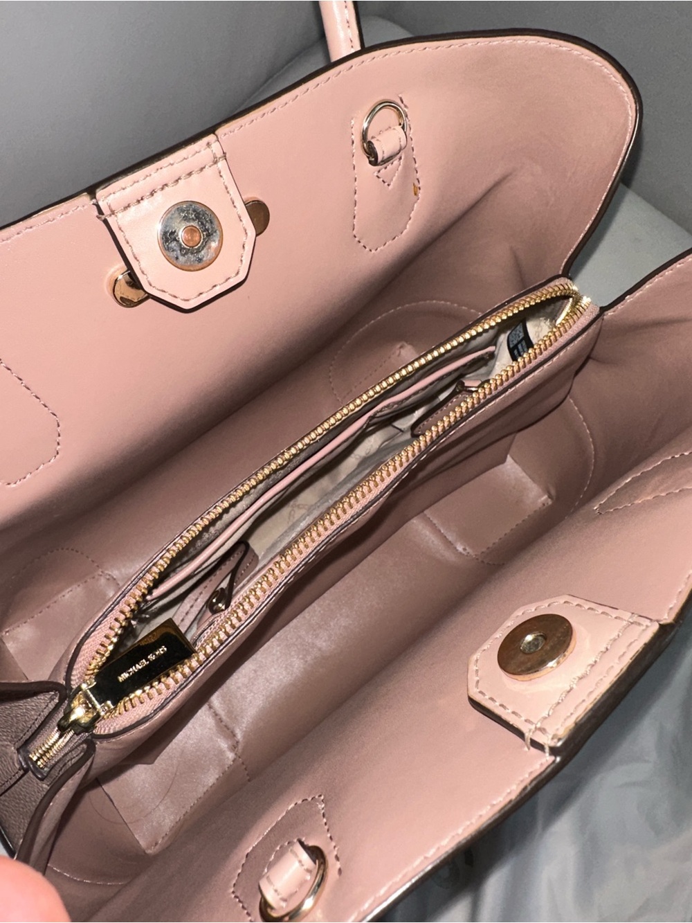 Michael Kors Blush Pink Leather Satchel - Picture 5 of 10
